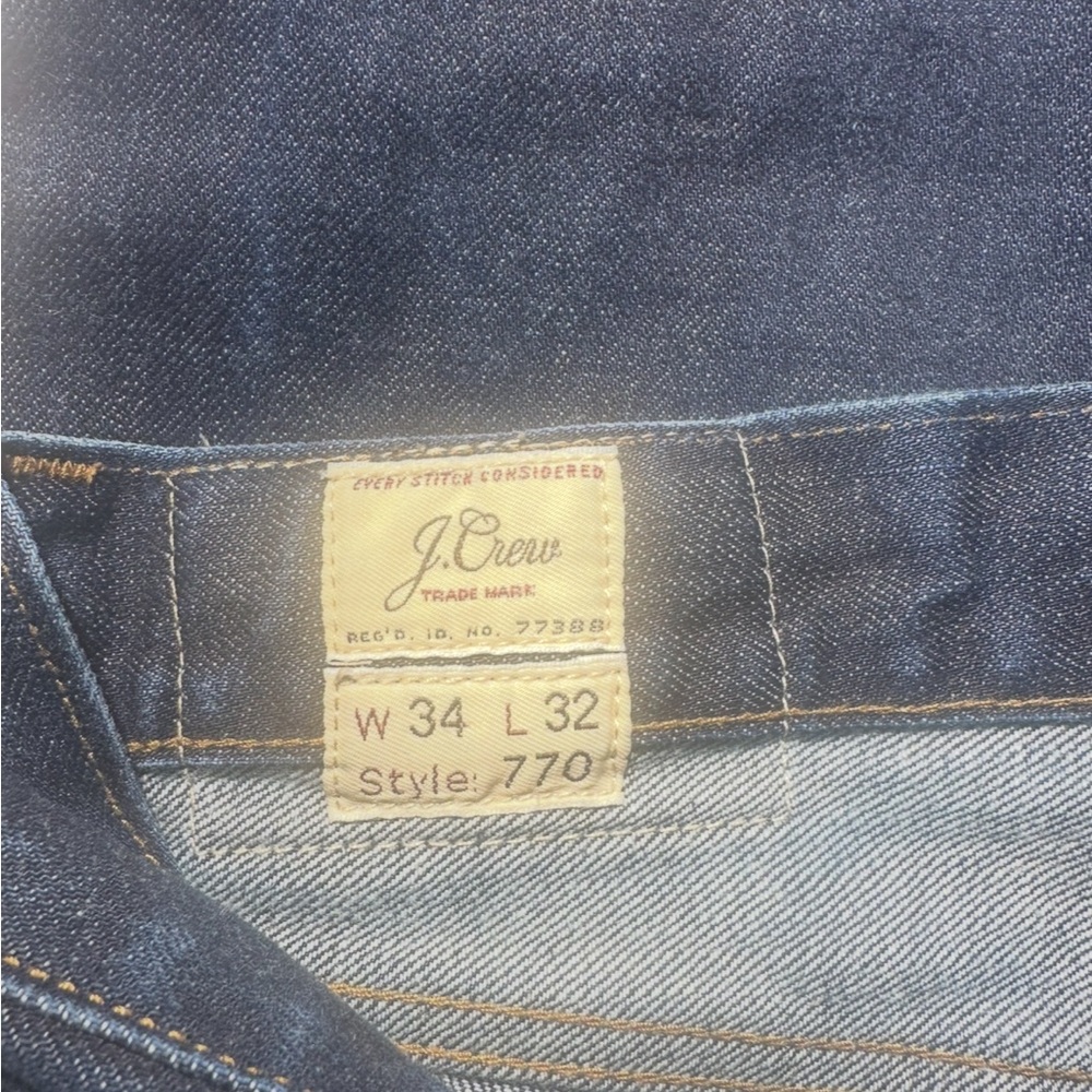 J. Crew Men's Dark Blue Slim Straight Jeans